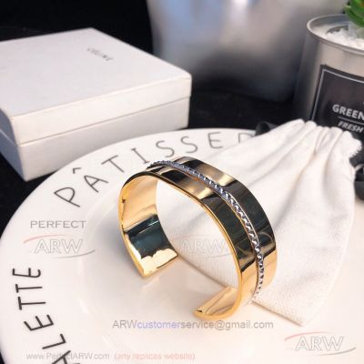 Perfect Replica Celine Yellow Gold Open Bracelet 